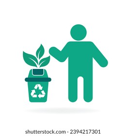 concepto de icono de entorno de ahorro ecológico