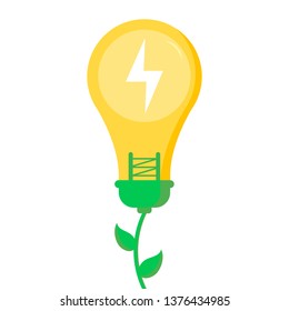Eco friendly, save the planet and energy concept, flat-style. Energy And Ecology