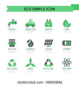 Eco Friendly Simple Icon Set