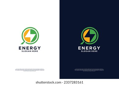 Eco friendly solar energy logo design
