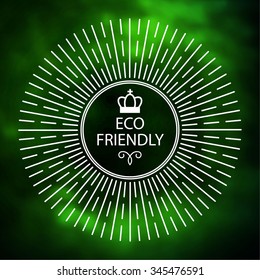 Eco Friendly Stamp & Badge. Vector illustration