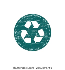 Sello ecológico textura grunge