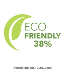 Eco friendly stamp icons and logo Vector illustration design with single Green organic plant leaf. Eco friendly green leaf label sticker.