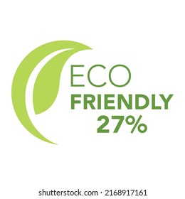 Eco friendly stamp icons and logo Vector illustration design with single Green organic plant leaf. Eco friendly green leaf label sticker.