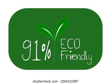 Iconos de sellos ecológicos Iconos de vectores con hoja verde de planta orgánica. Etiqueta ecológica de hoja verde. 2.ª ilustración vectorial.