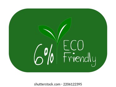 Eco friendly stamp icons Vector illustration with Green organic plant leaf. Eco friendly green leaf label sticker. 2d vector illustration.