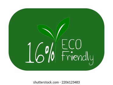 Iconos de sellos ecológicos Iconos de vectores con hoja verde de planta orgánica. Etiqueta ecológica de hoja verde. 2.ª ilustración vectorial.
