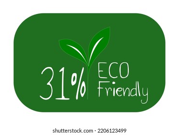 Iconos de sellos ecológicos Iconos de vectores con hoja verde de planta orgánica. Etiqueta ecológica de hoja verde. 2.ª ilustración vectorial.