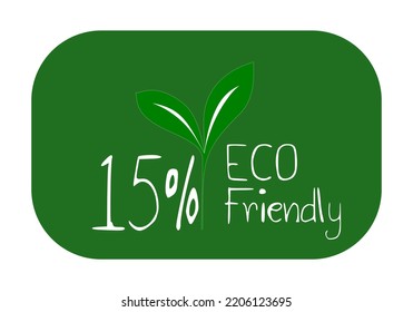 Iconos de sellos ecológicos Iconos de vectores con hoja verde de planta orgánica. Etiqueta ecológica de hoja verde. 2.ª ilustración vectorial.