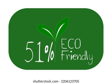 Eco friendly stamp icons Vector illustration with Green organic plant leaf. Eco friendly green leaf label sticker. 2d vector illustration.