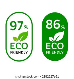 Eco friendly stamp, isolated editable illustration vector icon