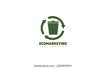 Eco friendly stamp (sticker) for healthy or natural food products, cosmetics or technology packaging