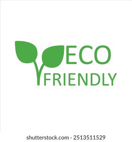 Eco friendly sticker, eco friendly label, eco friendly icon