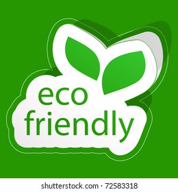  Eco friendly sticker. Vector illustration.