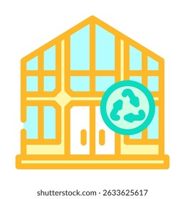 eco amigável sustentável cabine cor ícone vetor. eco amigável sustentável cabine sinal. isolado símbolo ilustração