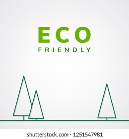 Eco friendly symbol on white background
