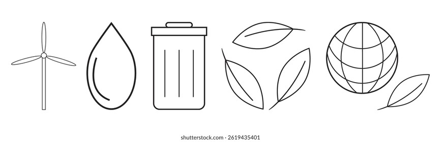 Eco Friendly Symbols for a Green Future Vector Illustration