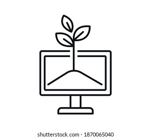 Eco Friendly Technology concept on white background. editable vector
