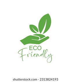 eco friendly text on white background