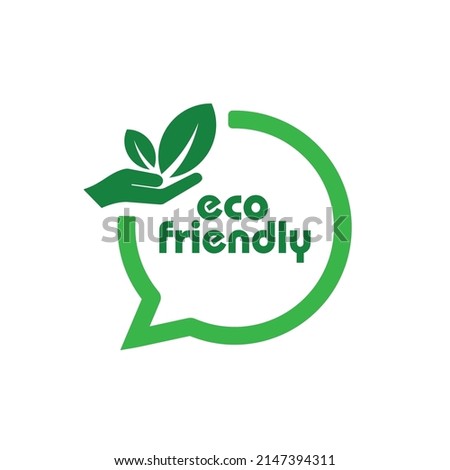 eco friendly text on white background