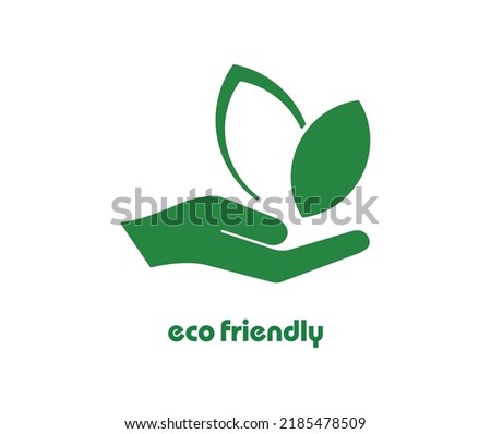 eco friendly text on white background