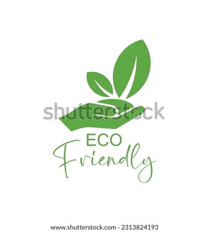 eco friendly text on white background