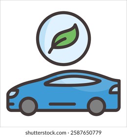 Eco Friendly Transport Icon Element For Design