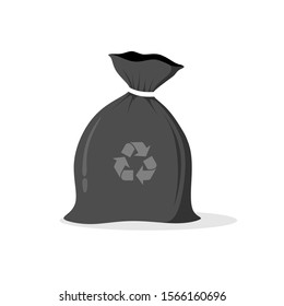 	
eco friendly trash bag in flat style, vector illustration