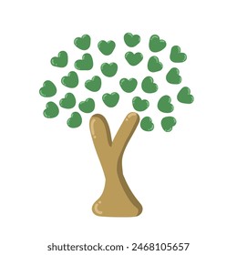 Eco friendly tree plant concept illustration