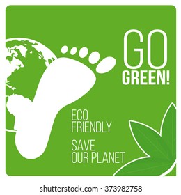 
eco friendly , vector green and white colors
