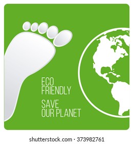 
eco friendly , vector green and white colors