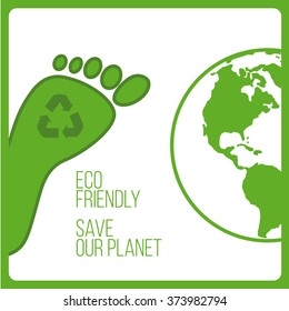 
eco friendly , vector green and white colors