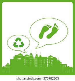 
eco friendly , vector green and white colors