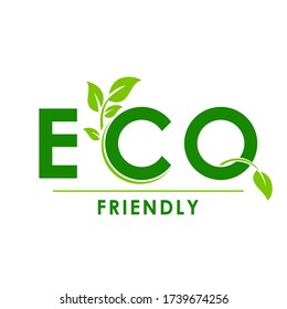 Eco Friendly vector icon. Ecology flat vector sign. Vector illustration