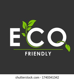 Eco Friendly vector icon. Ecology flat vector sign. Vector illustration