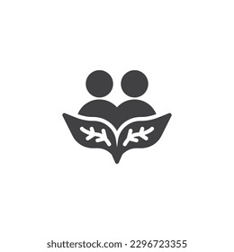 Eco friendly vector icon. filled flat sign for mobile concept and web design. Eco friendly glyph icon. Symbol, logo illustration. Vector graphics