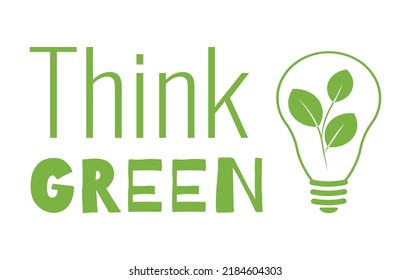Eco friendly vector logotype with ecology protection and green energy idea. Save planet and prevent climate change environment concept design