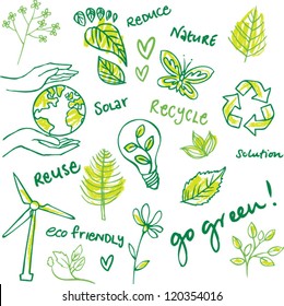 Eco friendly vector set