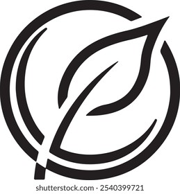ECO friendly vector silhouette style logo