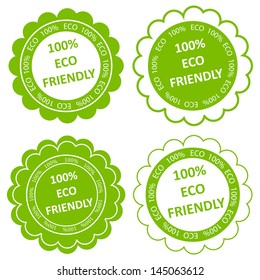 Eco friendly vector stamp or label ecology background concept