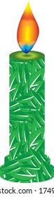 Eco Friendly Wax Candle Vector