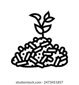 eco friendly wood pellets line icon vector. eco friendly wood pellets sign. isolated contour symbol black illustration