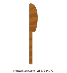 Eco friendly wooden butter knife spreading butter, jam, or cream cheese on toast, perfect for breakfast or brunch