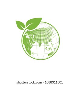 Eco friendly and World environment logo concept, Vector illustration 