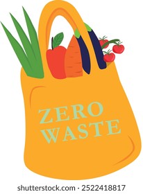 Eco friendly zero waste eco bag for products with vegetables