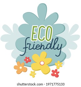 Eco friendly. Zero waste concept.  Ecology friendly shopping. Sticker