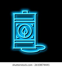eco fuel barrel neon light sign vector. eco fuel barrel illustration