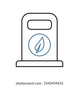 Icono de línea de concepto de combustible ecológico. Ilustración de elemento simple. diseño de símbolo de contorno de concepto de combustible ecológico.