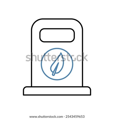 eco fuel concept line icon. Simple element illustration. eco fuel concept outline symbol design.
