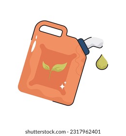 Eco fuel doodle vector outline Sticker. EPS 10 file